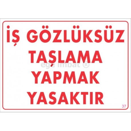 İş Gözlüksüz Taşlama Yapmak Yasaktır
