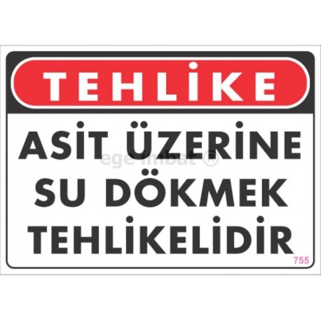 Asit Üzerine Su Dökmek Tehlikelidir